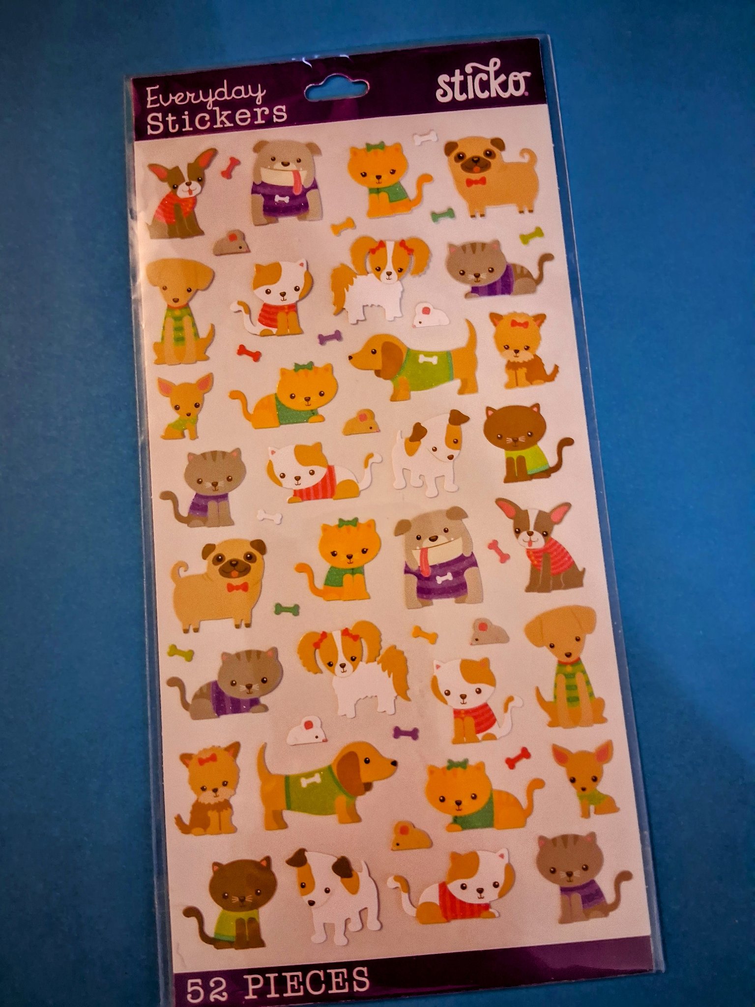 Sticker Pack — 44D Sticko Everyday Pets (52 pieces)